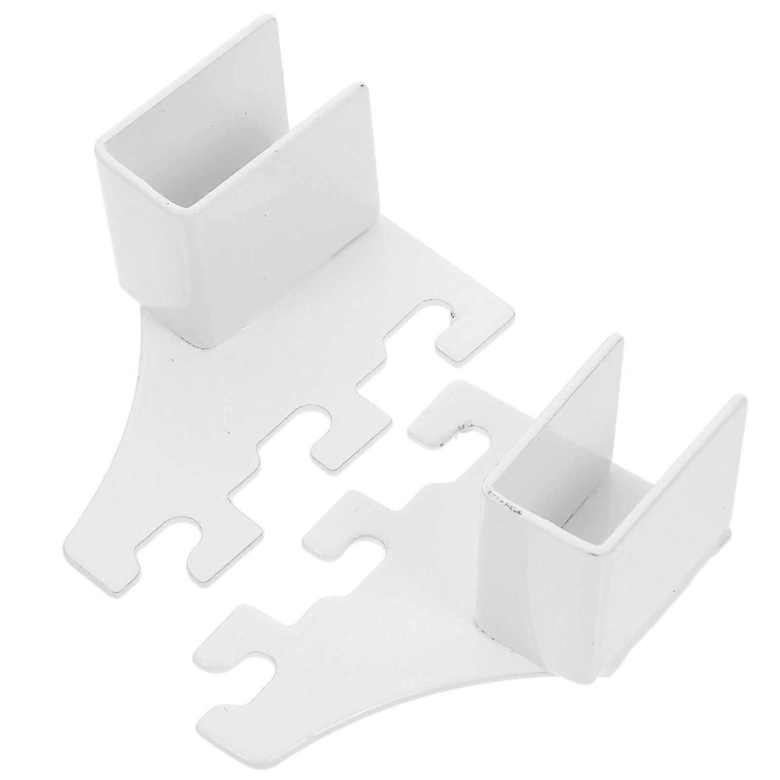 Square Tube Shelf Bracket Clips for Cabinet Shelf Support 2Pcs White