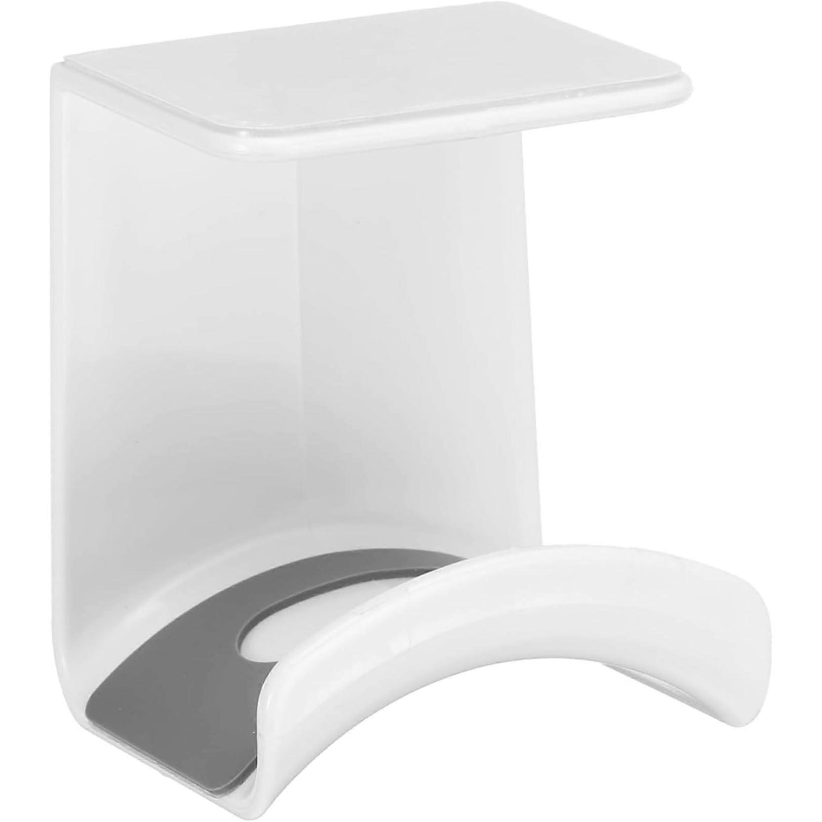 Under Desk Headphone Stand with Adhesive Headset Holder, SpaceSaving Design, White