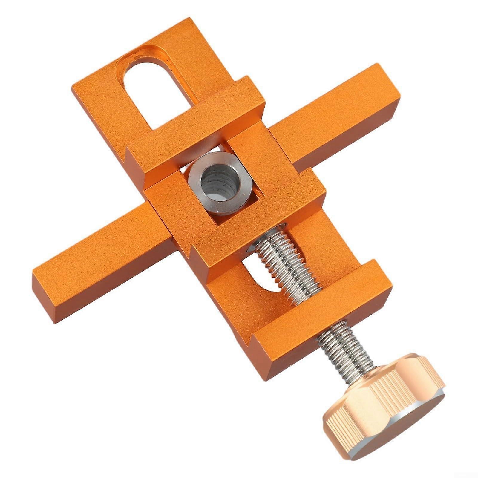 Cabinet Door Installation Tool Adjustable Aluminum Alloy Jig with Drill Bit and Wrench 2 in 1