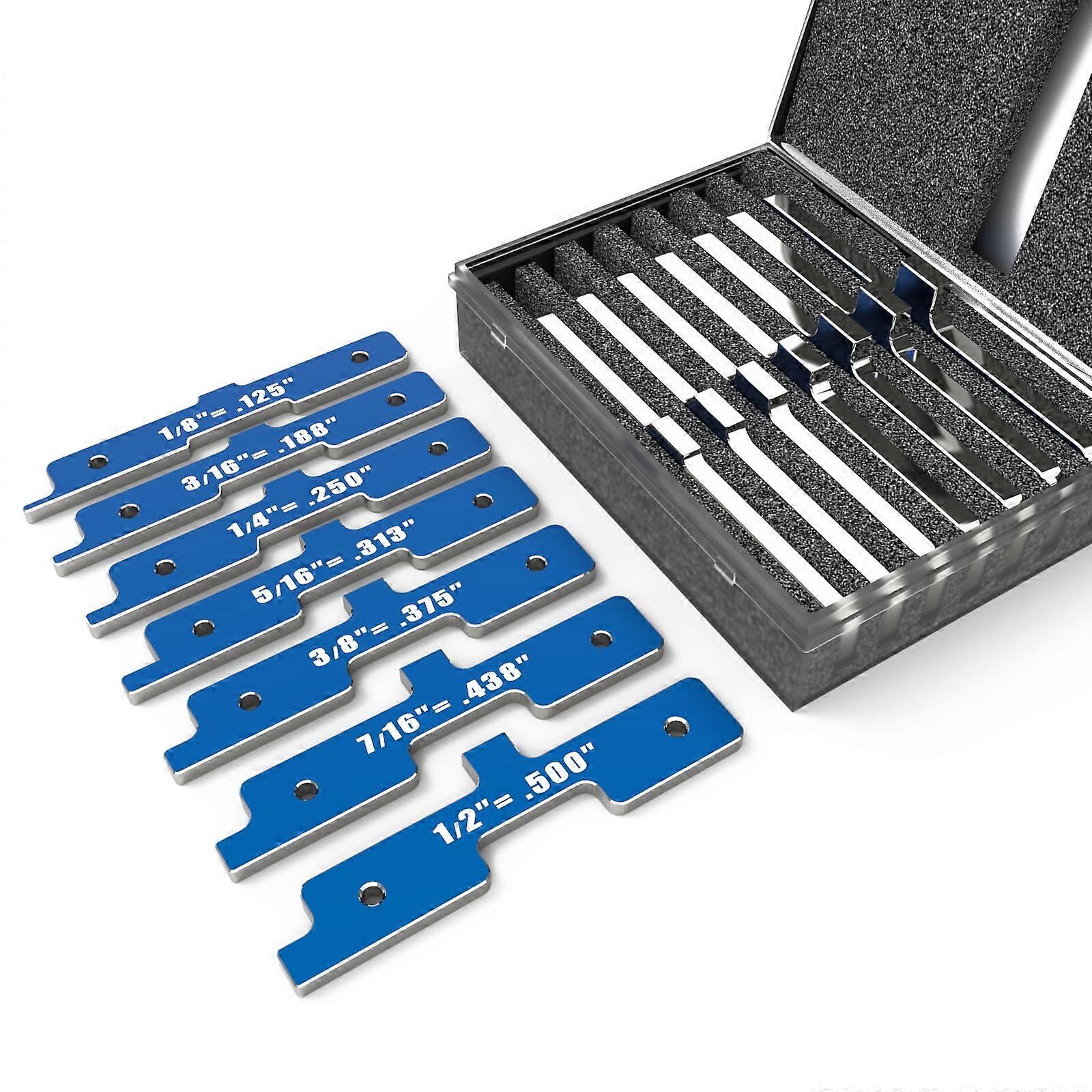 Router Table Setup Blocks  Precision Aluminum Height Gauge Set for Table Saw Woodworking 7 Pcs
