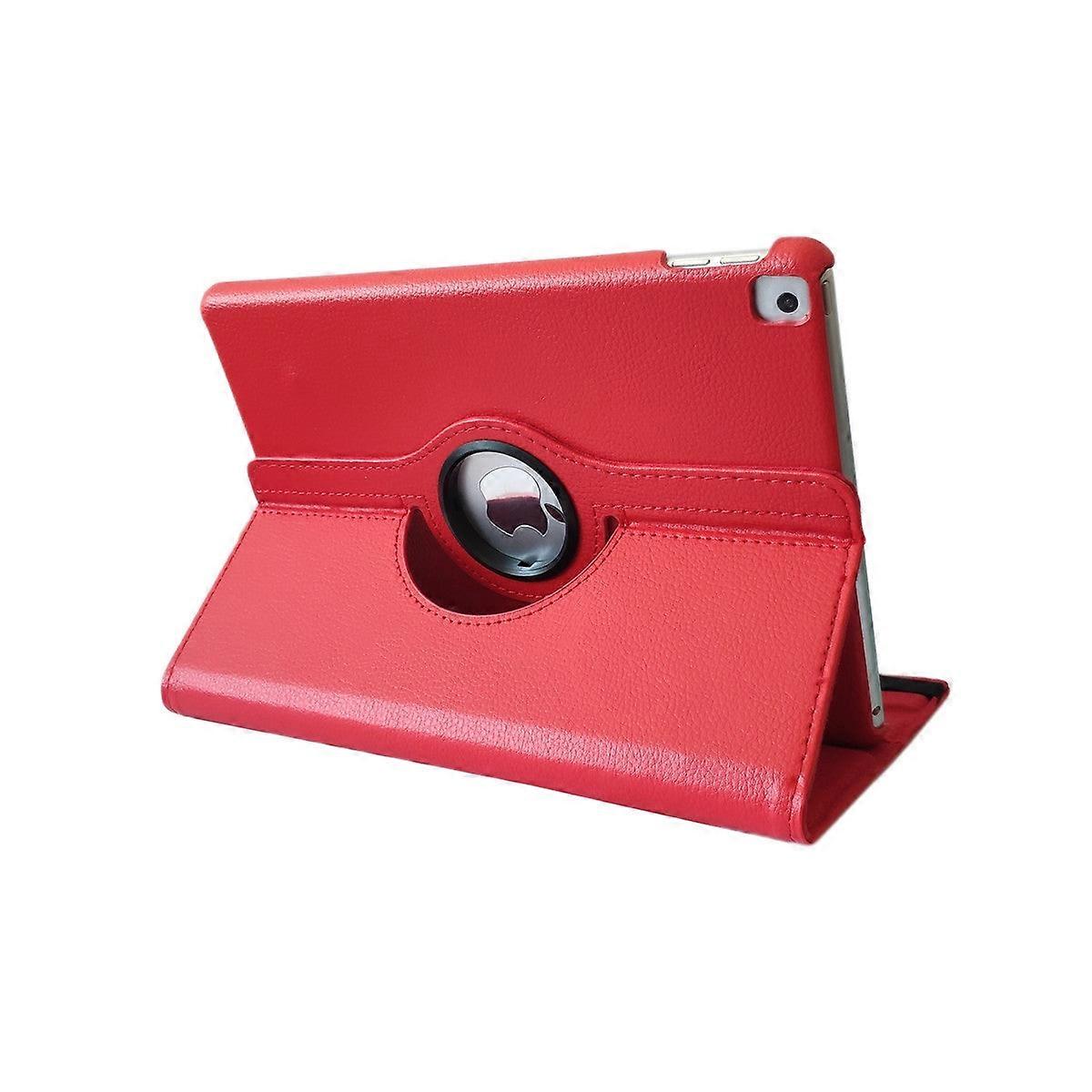 Stylish Case For Ipad 2021 9 10.2" Red 9" Litchi Texture Rotating Leather No1389