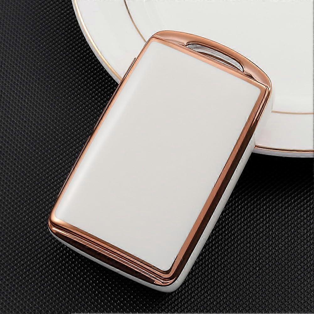 White Key Fob Cover for Mazda 3 Skyactiv and CX Series, ScratchResistant 3Button Case