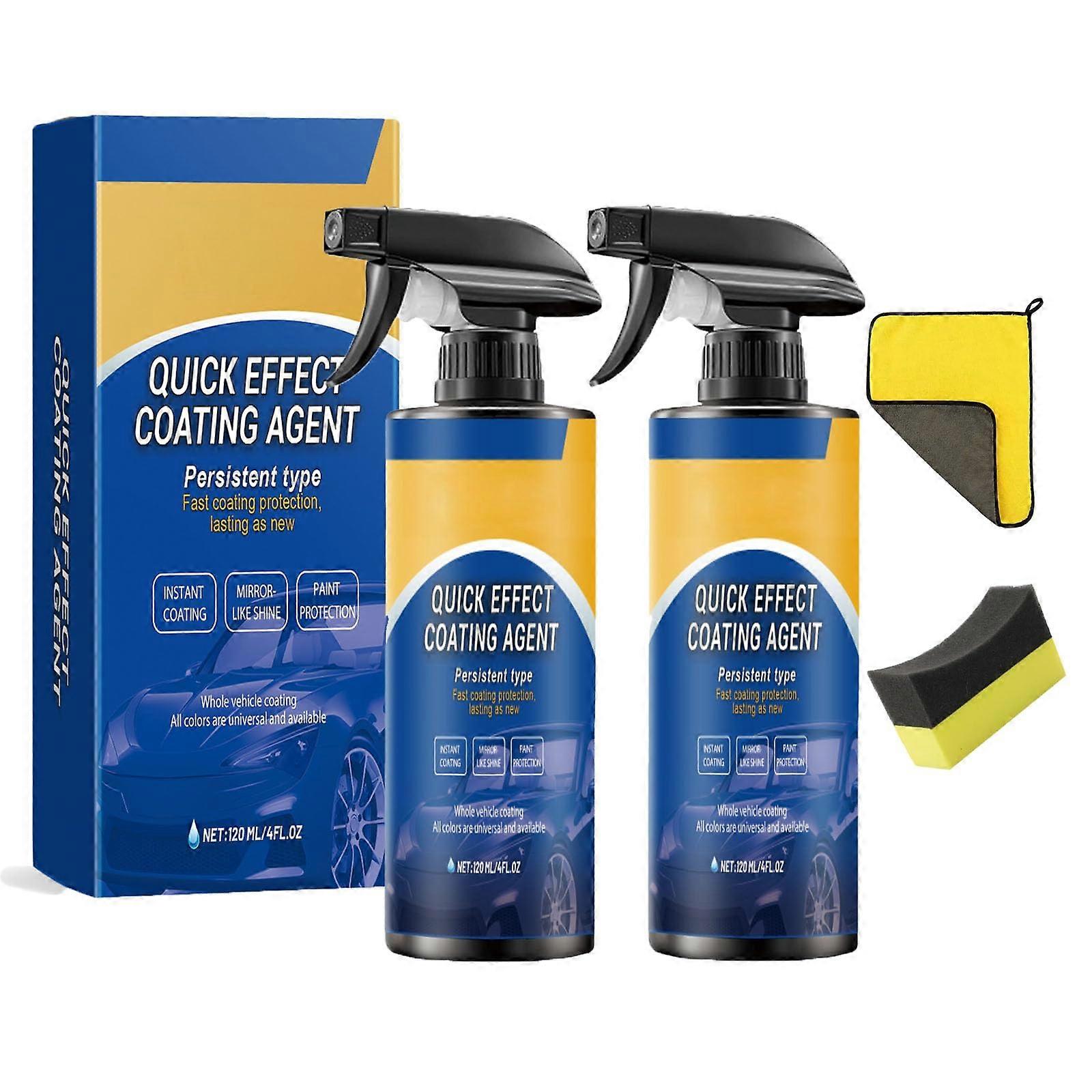 Car Coating Spray 2 Set with Instant Shine and Scratch , LongLasting Ceramic Protection