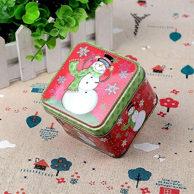 Scatola di latta in metallo natalizia per conservare biscotti, scatola per regali di Natale