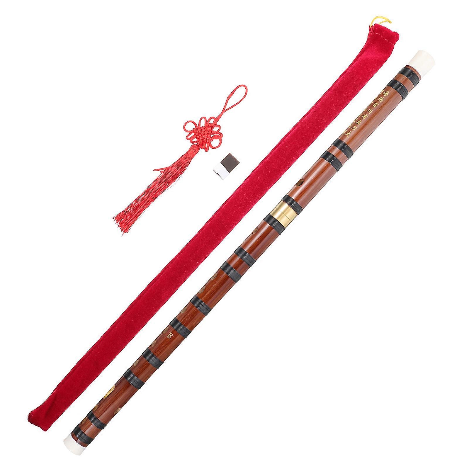 Chinese Style Bamboo Flute for Playing with 2Sets Portable Beginner