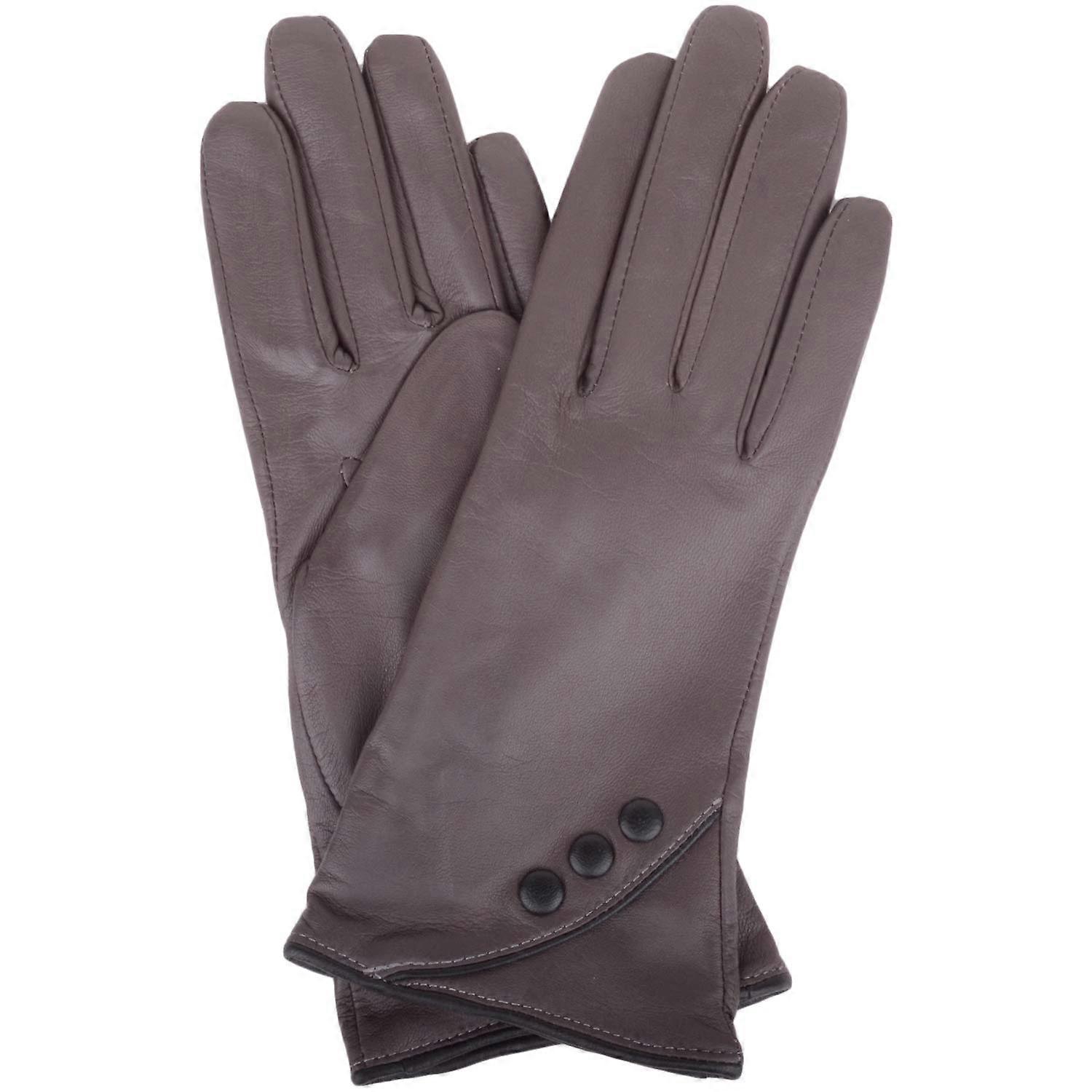 SnugRugs Soft Leather Stylish Winter Glove / Gloves with Button Design