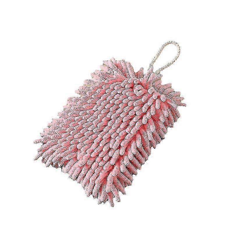 2 Pcs Hand Towels For Kitchen With Hanging Loop (pink,7.5x5in)