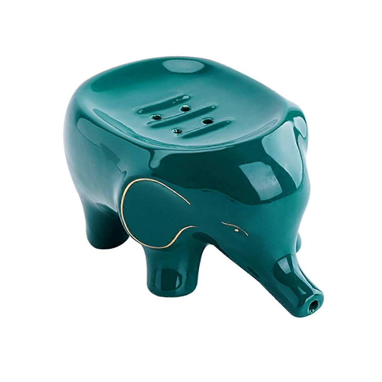 Ceramic Soap Dish with Self Draining Design for Bathroom and Kitchen Multi Room Use