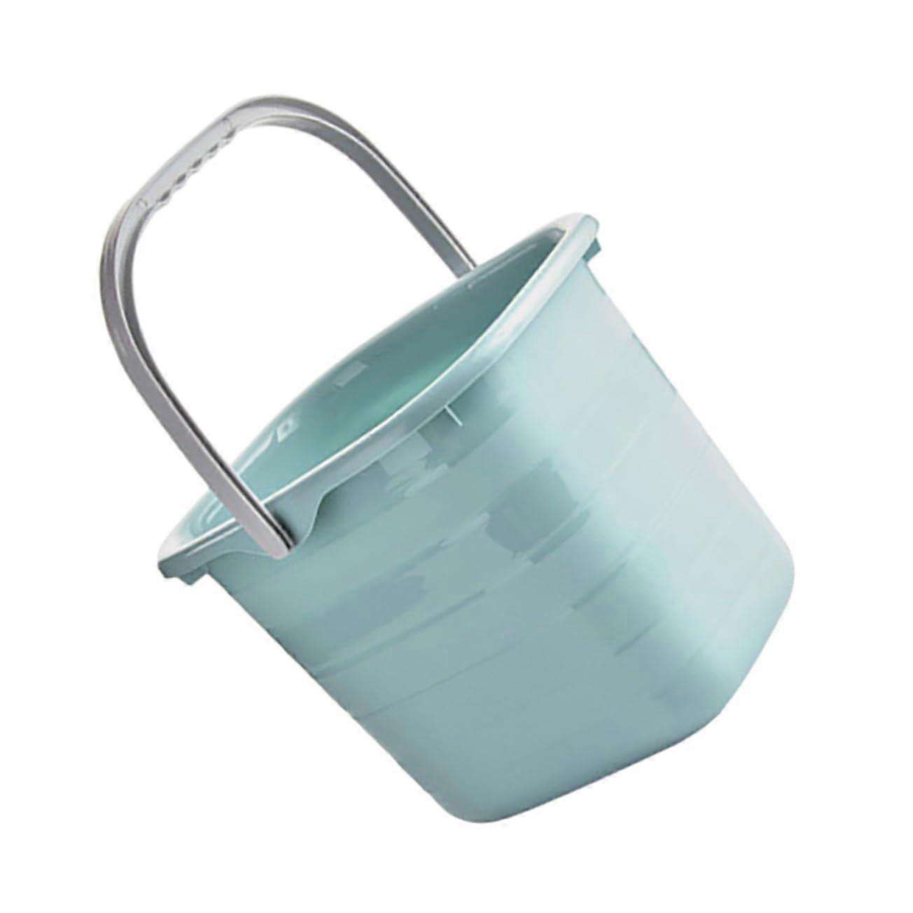 Plastic Cleaning Bucket with Handle for Mop and Water Storage, Durable MultiPurpose Home Use