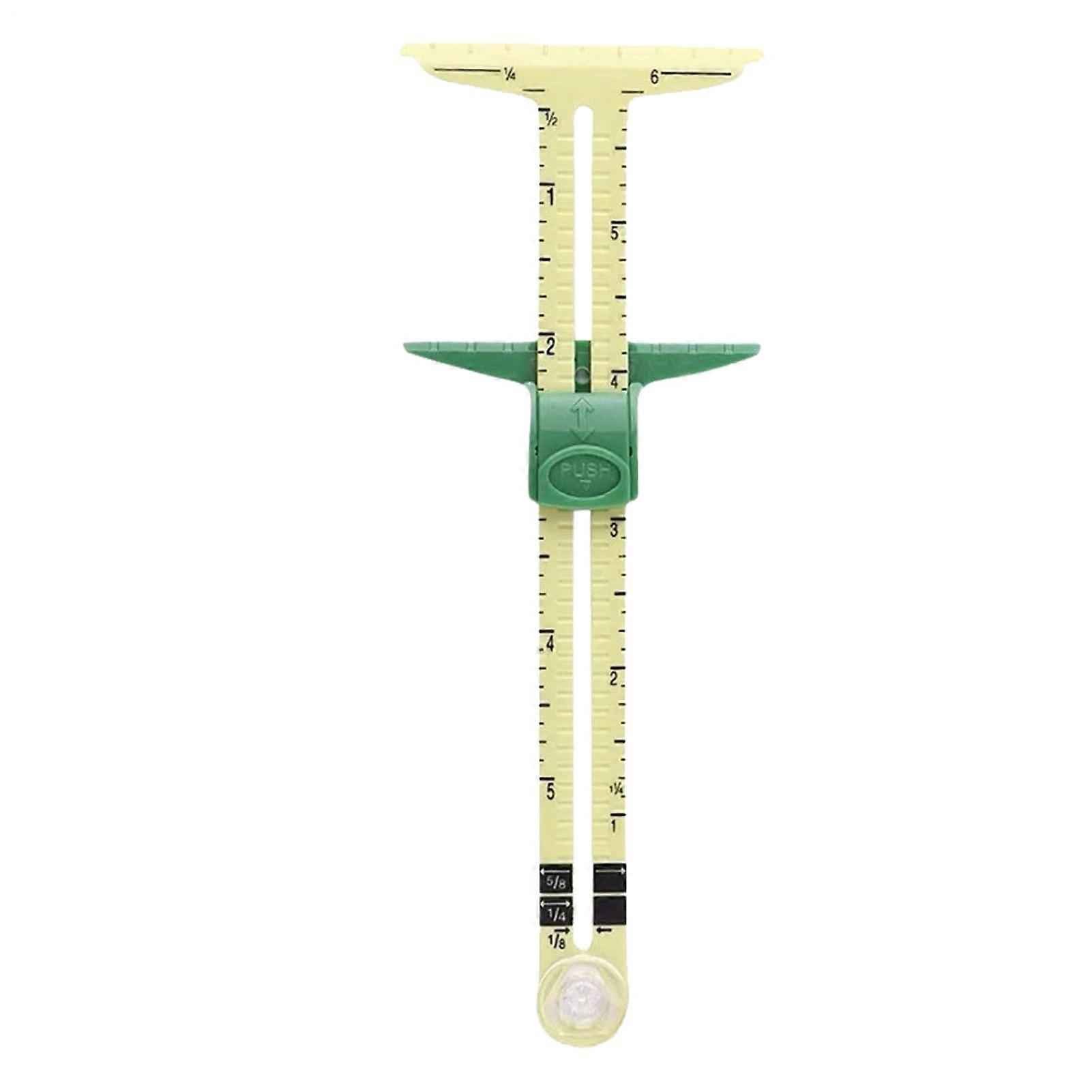 5in1 Sewing Gauge Ruler with Adjustable Sliding Pointer for Quilting, Fabric Measuring and Crafting