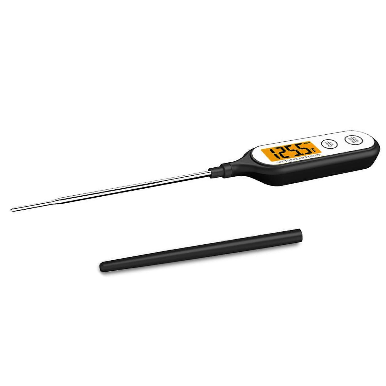 Digital Food Thermometer with LCD Display  Precision Sensor for Kitchen Cooking PT11 Black White