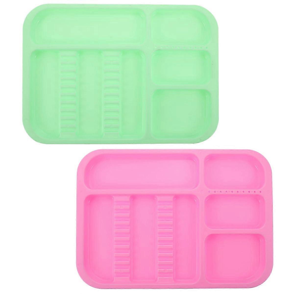 Dental Instrument Tray Set, Lightweight Stackable Plastic Organizer with Smooth EasyClean Surface