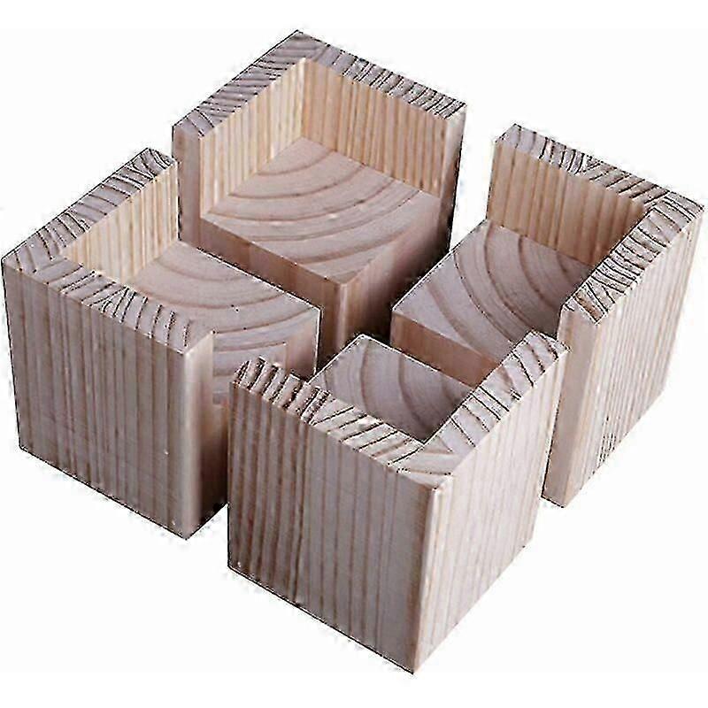Skrivbordslyftare i trä, 4-pack