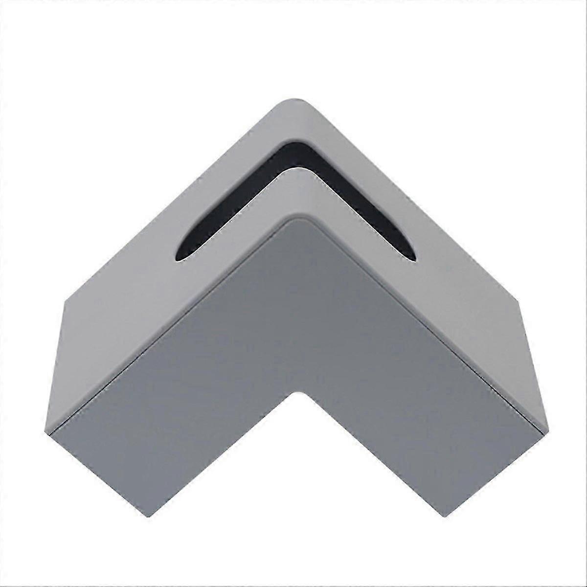 Double Sided Tissue Box, Exquisite Square Tissue Box Holder, Gray