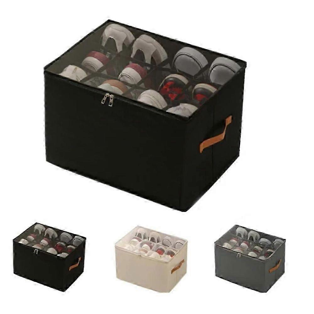 Emboadlie Fabric Shoe Organizer Storage Box,Collapsible Shoe Storage Organizer