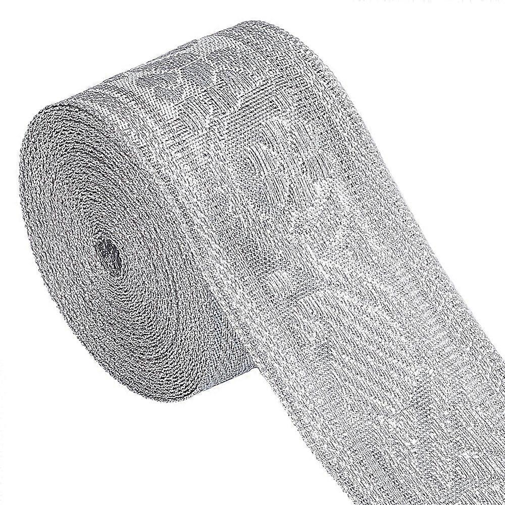 Polyester Ribbons Jacquard Ribbon Floral Pattern Silver 1-5/8 inch(42mm)