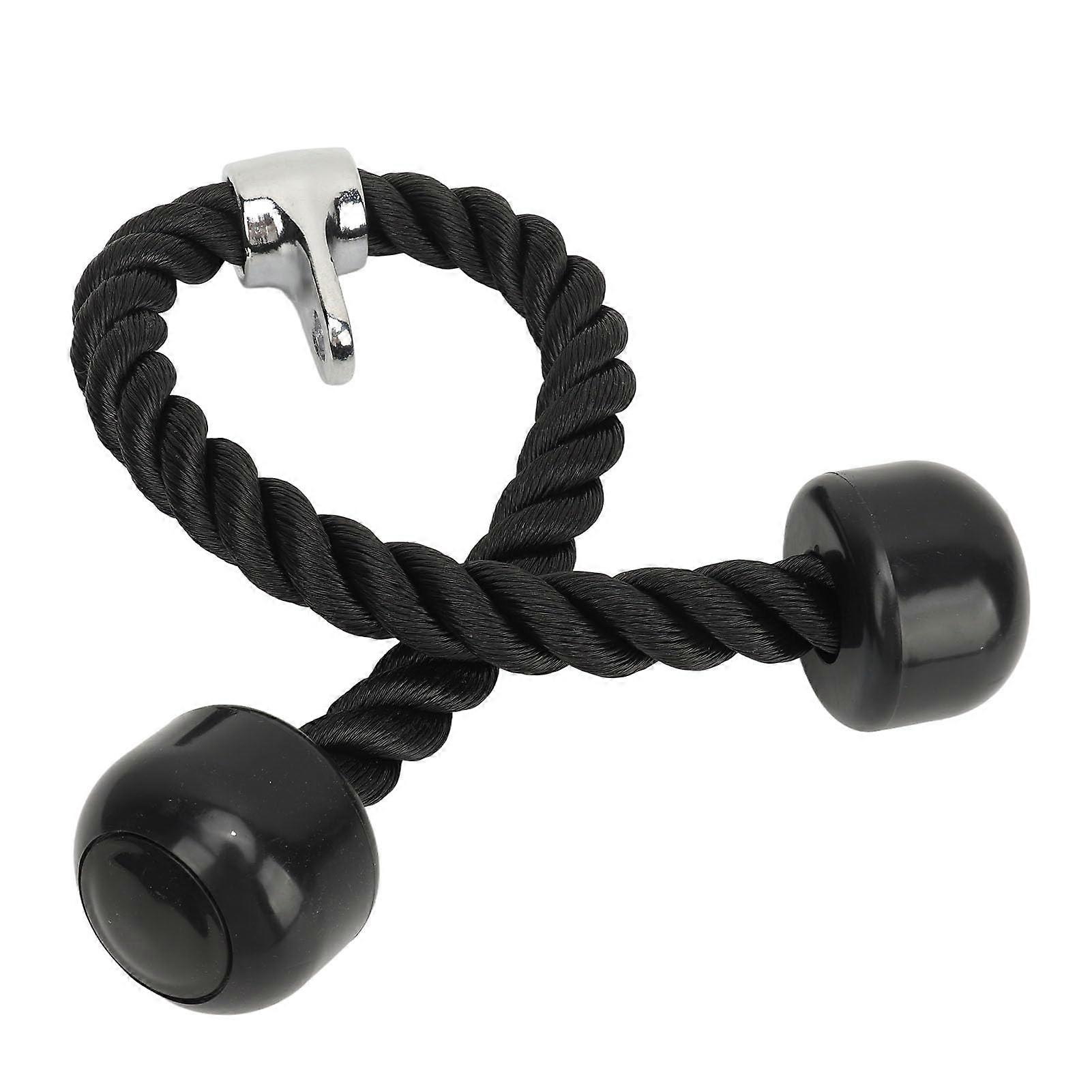 Tricep Rope Cable Attachment with Solid Rubber Ends for Arm Strength and Home Gym Training