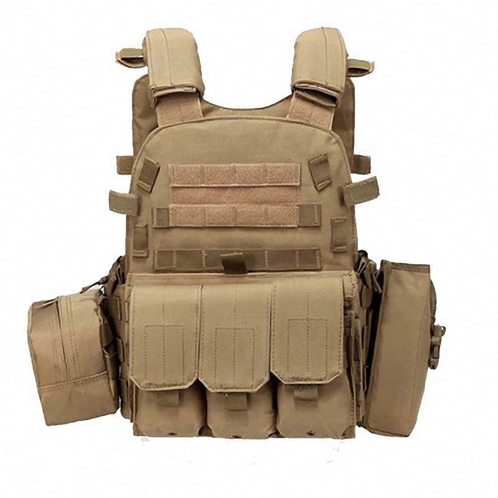 Tactical Vest Plate Carrier with Quick Release, Adjustable MOLLE for Airsoft Paintball Combat Training