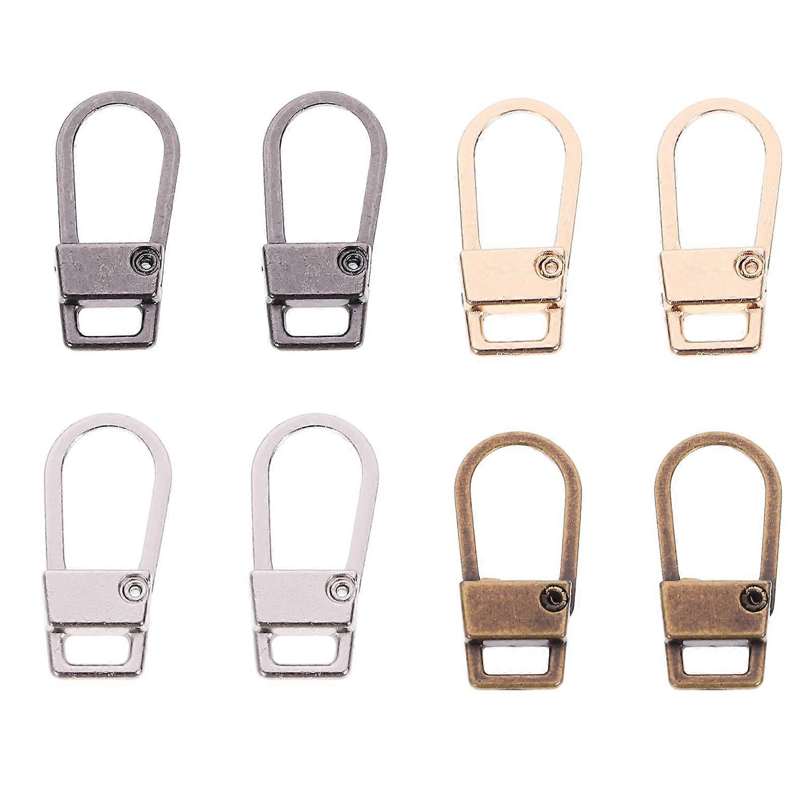 8Pcs  DIY Zipper Pull Clothes Replacement Zipper Heads Backpack Zipper Pullers