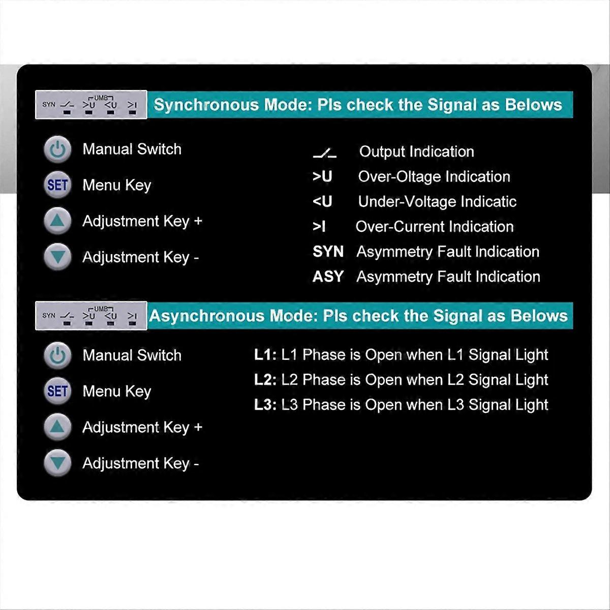  Din Rail 63A over Under Voltage Current Limit Protection Relay Protector ASYNC Synchronous Asynchronous