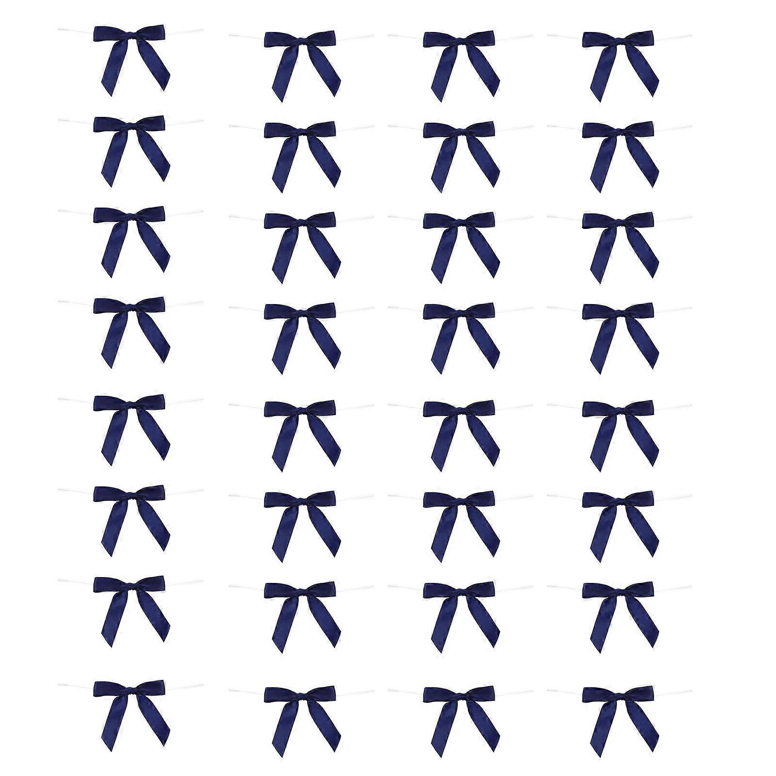Bowknot Satin Ribbon Bows for Decor with 100Pcs Polyester Bow-Knot Decorations