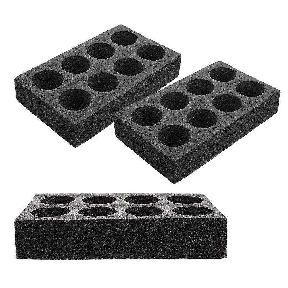 Beverage Holder Cup Holder for Takeout 3Pcs Lightweight Black Multi-Hole