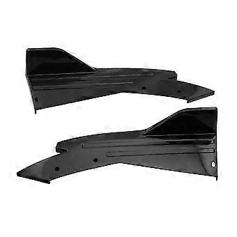 48cm Rear Bumper Protector Canards Splitter Side Skirt Guard Body Kits Cover Sticker Car Tuning Accessories Black
