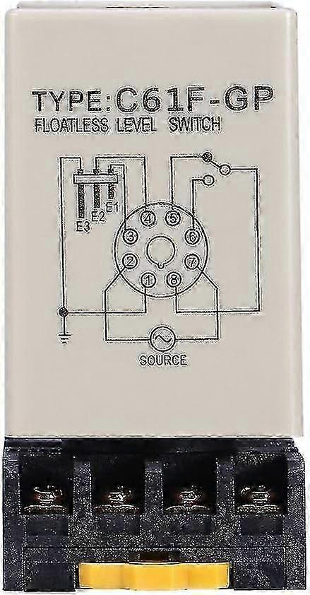 Floatless Level Switch, Water Liquid Level Switch Controller With Base C61f-gp Ac220v 50/60hz