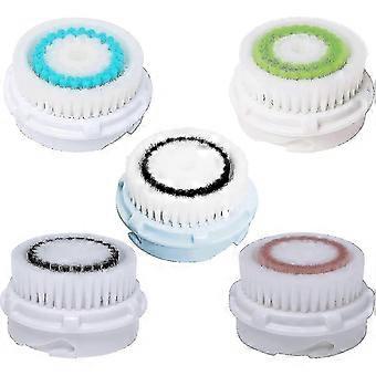 5 Pack Replacement Facial Cleansing Brush Heads compatible with Clarisonic Mia, Mia 2, Mia 3, Pro for Gentle Deep Pore Cleansing