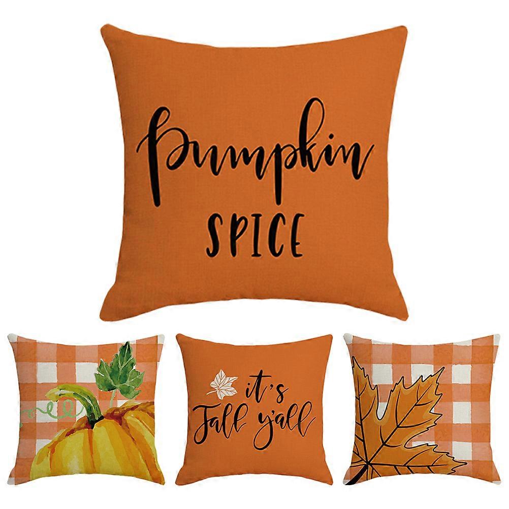 Fall Decorative Pillow Case Cushion Covers for 8Pcs Assorted Color Sofa