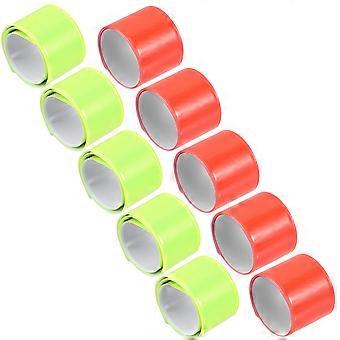 Bracelets réfléchissants à pression, bracelets de sécurité pour le sport, lot de 12 bracelets haute visibilité
