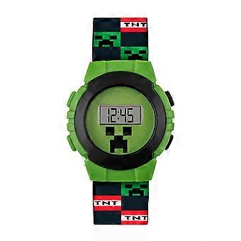 Gaming Minecraft Printed Digital Green Watch MIN4223 - Stainless Steel