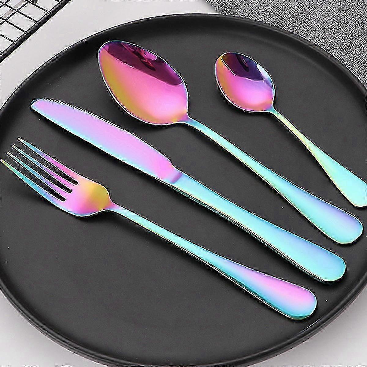 Rainbow Silverware Set 4-Piece Kitchen Dining 2025