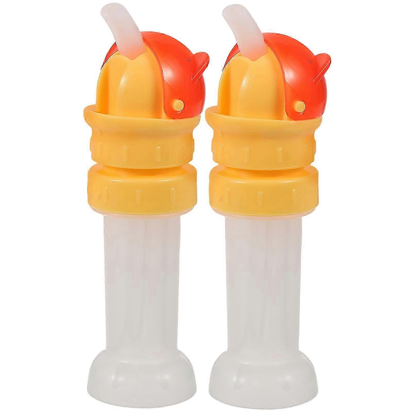 Spillproof Cap Reusable Lid for Water Bottle 2Pcs Red