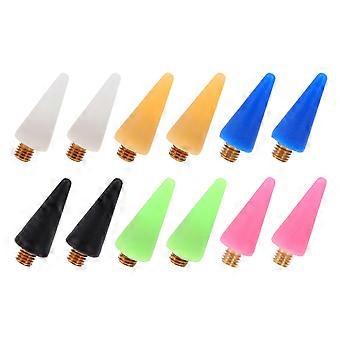 12 sztuk Nail Rhinestones Picker Wax Wymiana głowicy Końcówki Nail Dotting Pen Heads