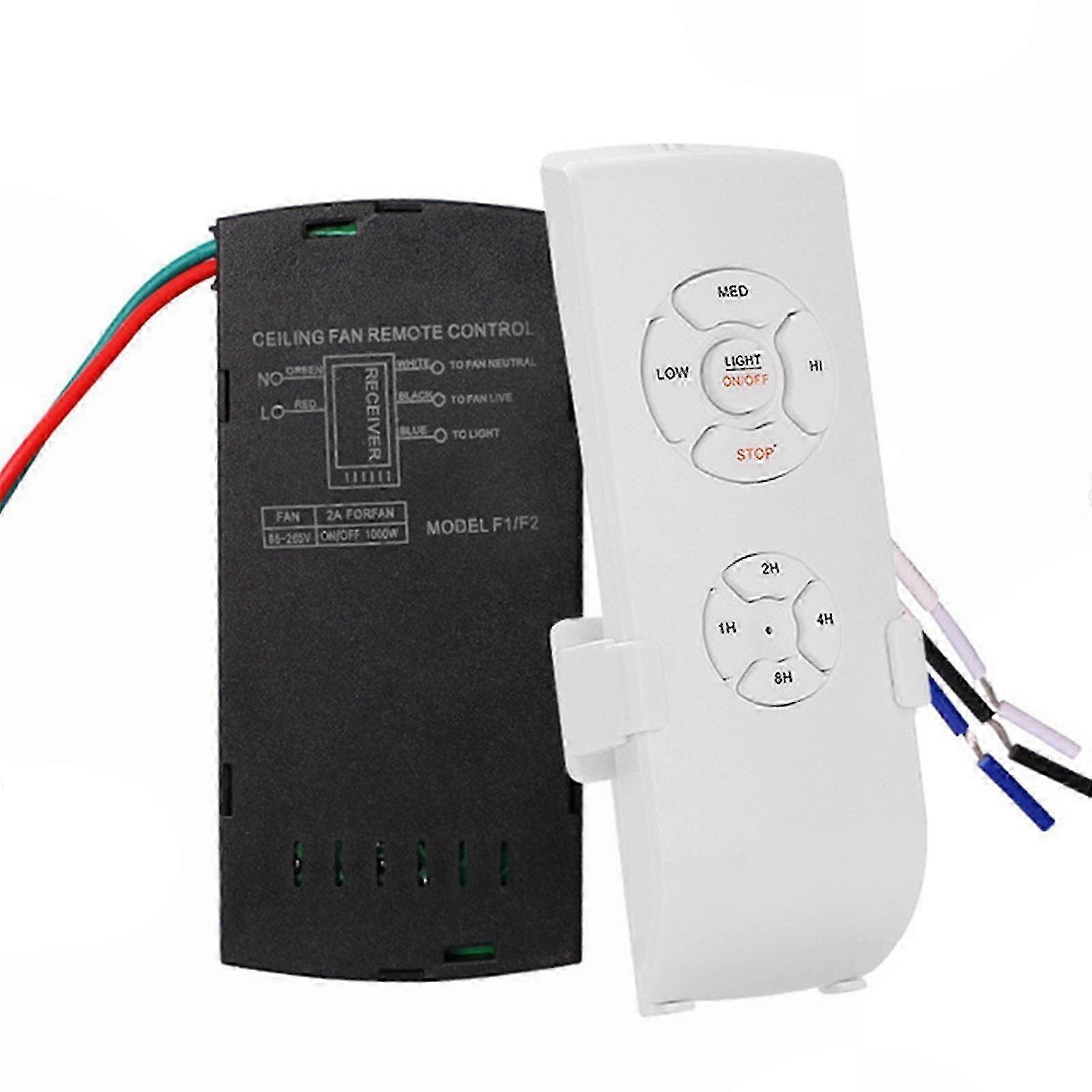 Universal 15m Wireless Remote Control Kit for Ceiling Fan and Lamp with Timer Function