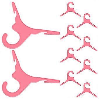 Kleiderbügel aus Kunststoff für Haustierkleidung zur Organisation, 10 Stück, rosa