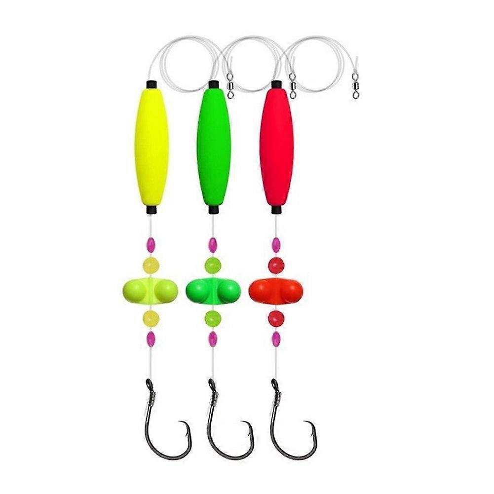 Catfish Float Fishing Rig 3pcs Round Hook And Cigar Float Set