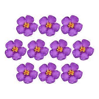 10 kpl väärennettyjä hibiscus-kukkia: trooppiset Havaijin koristeet kesäjuhliin ja sisätilaisuuksiin - keinotekoiset hibiscus-kukat