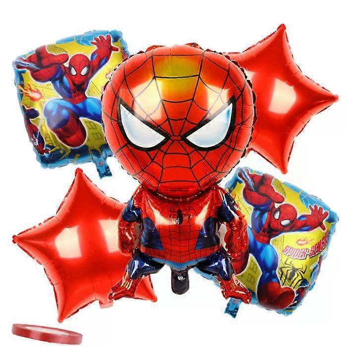 Spiderman Balloon Marvel Superhero Birthday Party Spider-man Helium/Air 5pcs