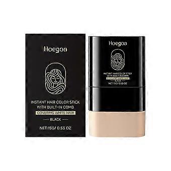 Bastão de Cabelo Preto Natural - Sem Lavagem Cobertura Cinza com Ganoderma & Cera de Abelha, Longa Duração, Fácil Aplicação, Realça a Textura e o Brilho do Cabelo