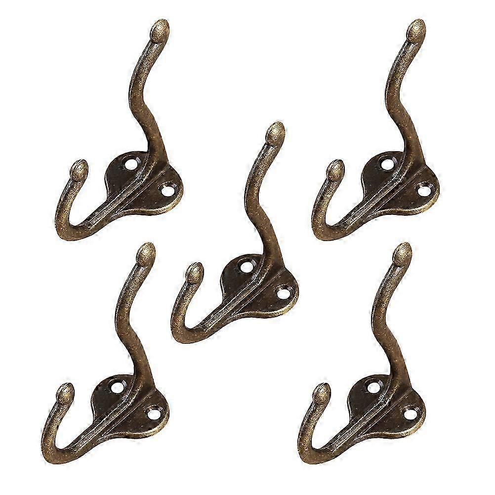 Retro Hook Wall Mounted Single Hook for Coat Hanging 5Pcs