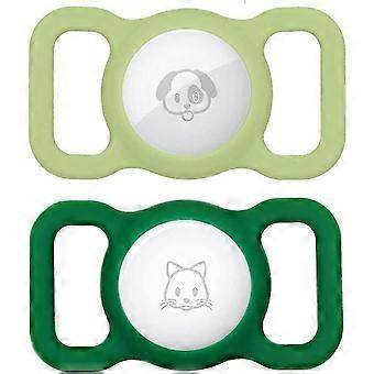 Airtag Dog Collar Holder (2 Pack) Compatible With Apple Airtag Cat Collar Holder, Air Tag Holder For Pet Collar, Air Tag Case Cover For Gps TrackerDar