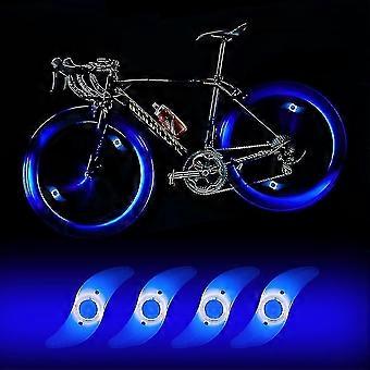 4 x LED-cykelhjullygte, vandtæt LED-cykelhjullygte med 3 blinkende tilstande LED-cykelhjulslampe til voksen- og børnecykel - Red-Yvan