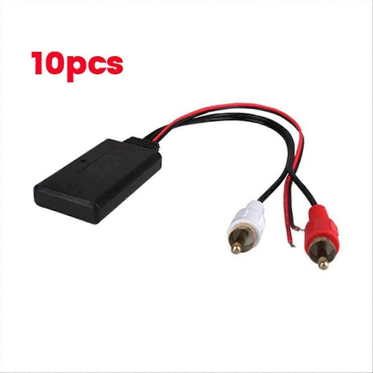 10Pcs Car RCA Audio USB Adapter Bluetooth Audio Device Audio Cable