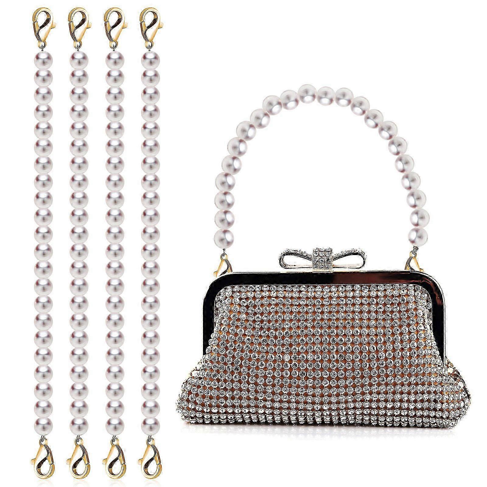 Bag Replacement Chains Pearl Decorative for Handbag 5Pcs Multicolor Set