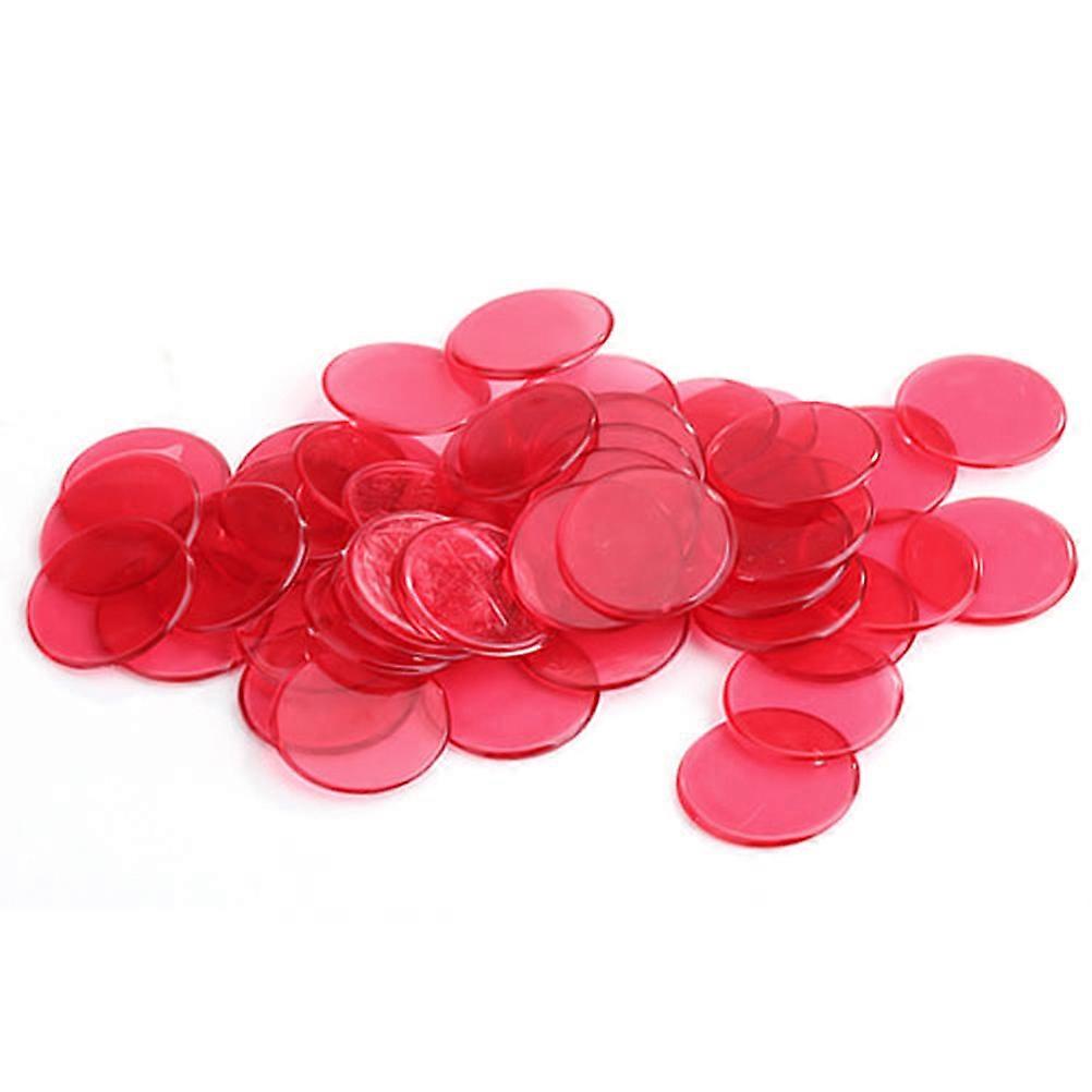 Supplies Plastic Chips for Game Use 80Pcs Red Counters for Counting