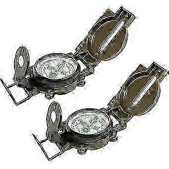 2 pcs Handheld Waterproof Multifunction Compass, Green for Mountaineering, Camping, Hiking & Outdoor Activities high quality