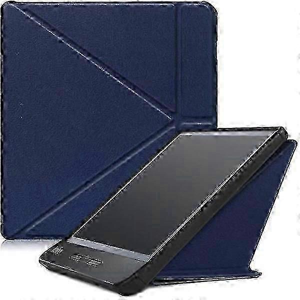 Blue PU E-Reader Case with Stand, Auto Wake/Sleep for Kobo Libra H2O