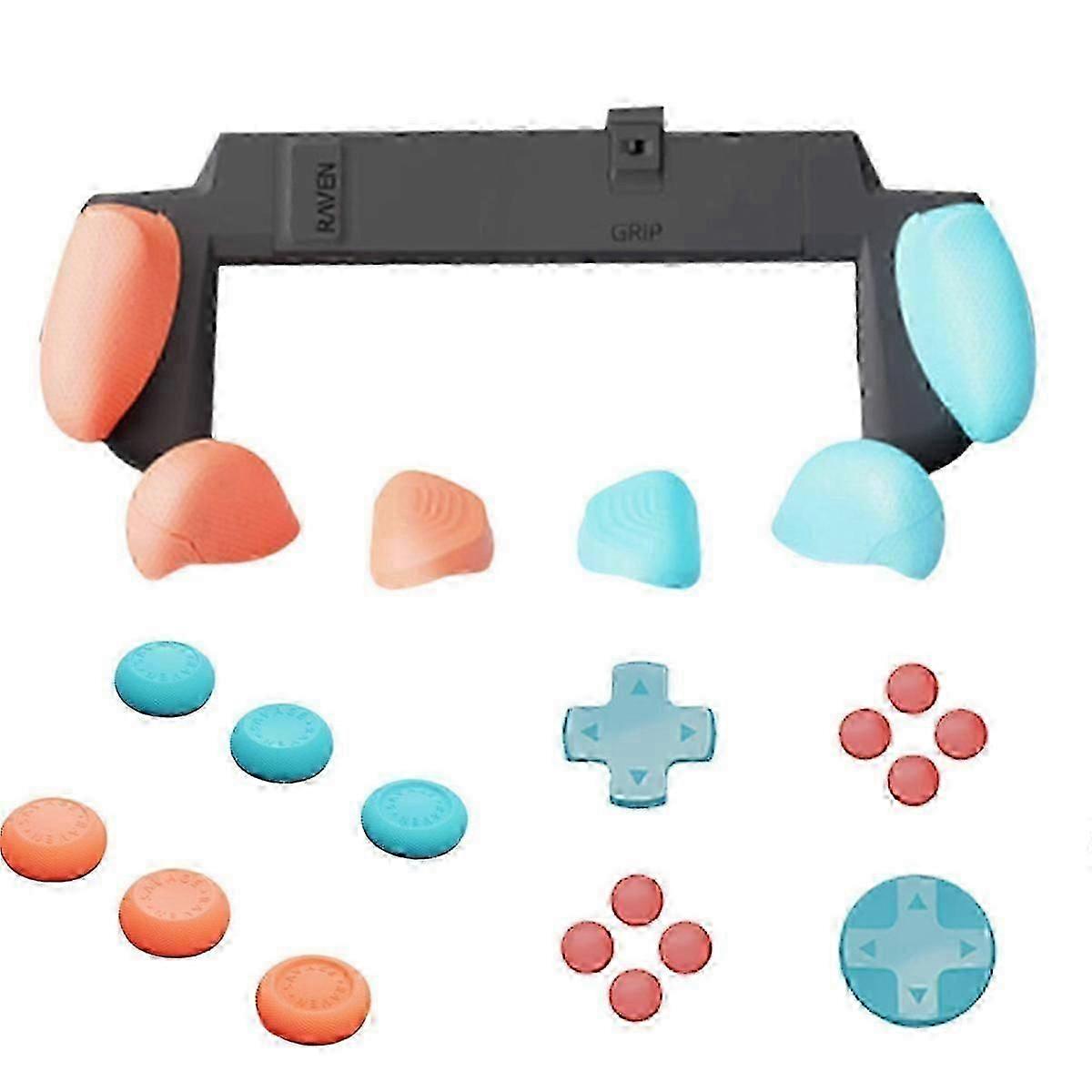 For Switch2 Case Plastic Grip Protective Shell+Joystick Caps+Direction Keys Kit for Switch2 Grip Ca